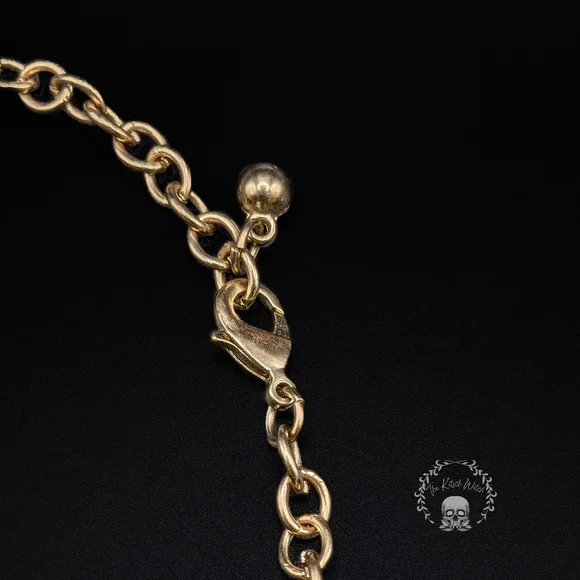 Modern Gold Toned Metal Bubble Bauble Beaded Necklace - Picture 5 of 5